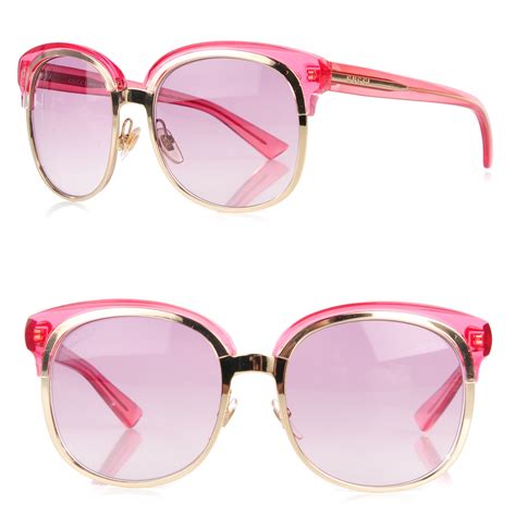 gucci pink gold sunglasses|pink Gucci sunglasses for women.